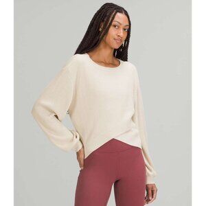 Lululemon Reversible Crossover Sweater / Size 10 / White Opal